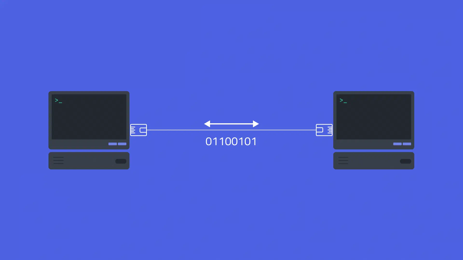 نقل بيانات Binary بين جهازين عبر سلك