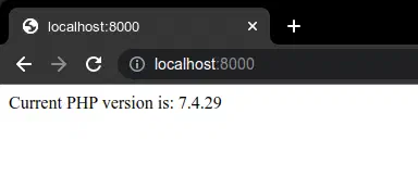 نتيجة التشغيل على المتصفح بعد عمل Port Binding